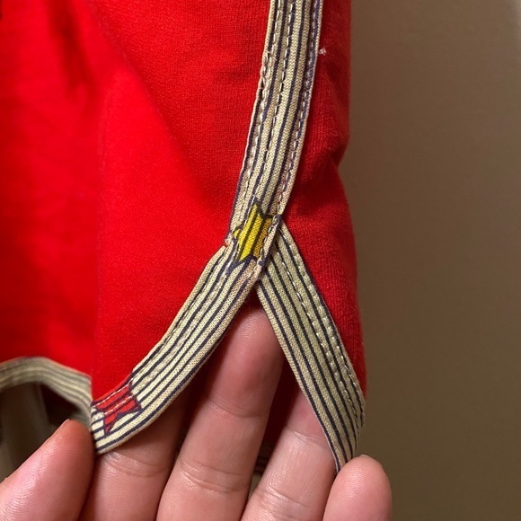 Licorice Sleeveless Athletic Red Hooded‎ Romper 70’s Look Size Medium - Picture 5 of 8